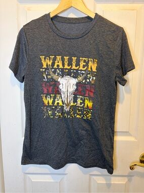 Morgan Wallen Graphic Tee with Skull